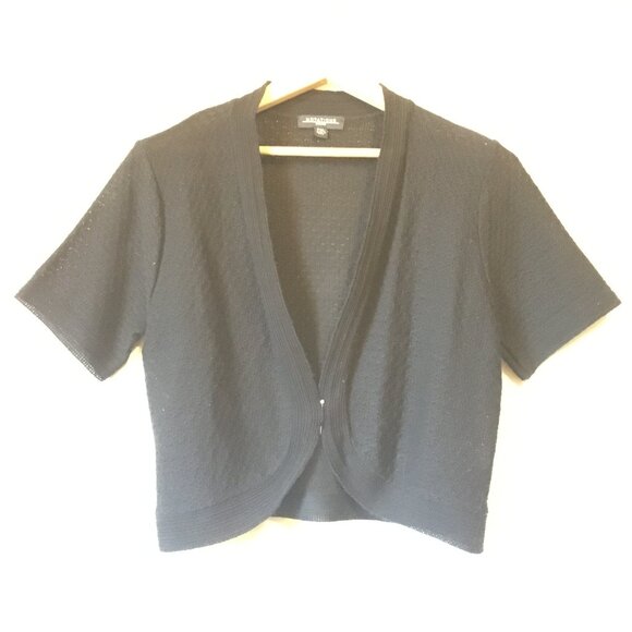 Black Witchy Pointelle Knit Bolero - Picture 3 of 14